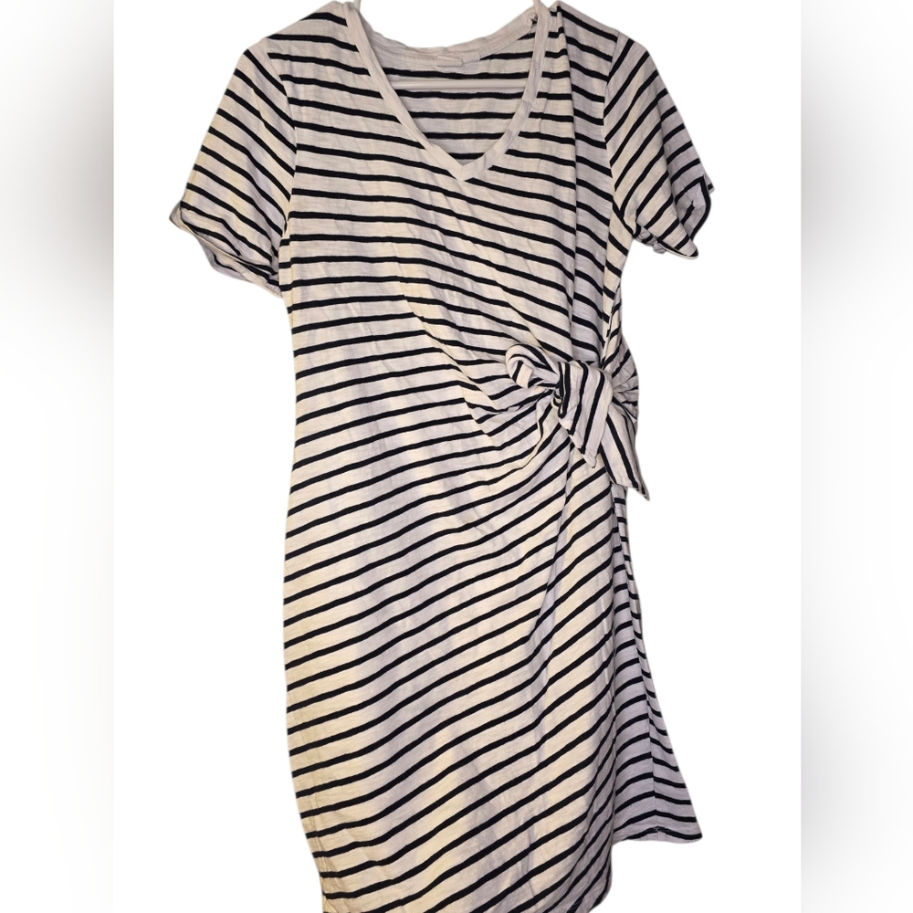 GAP Black and White Striped Mini Dress